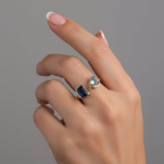 Open Teardrop Pave 14K (or 18k upon request) Yellow Gold Diamond Ring