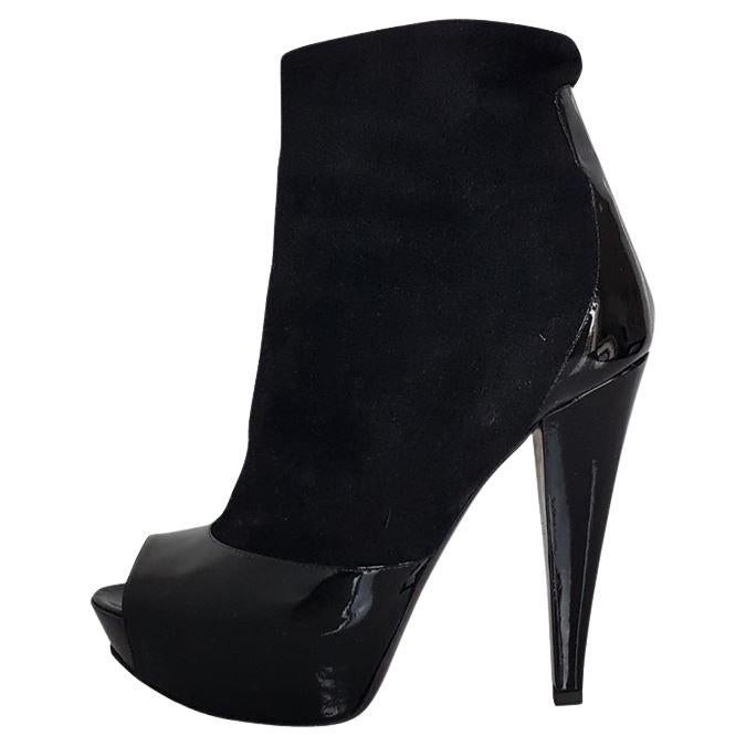 Sergio Rossi Open toe ankle boots size 38 For Sale