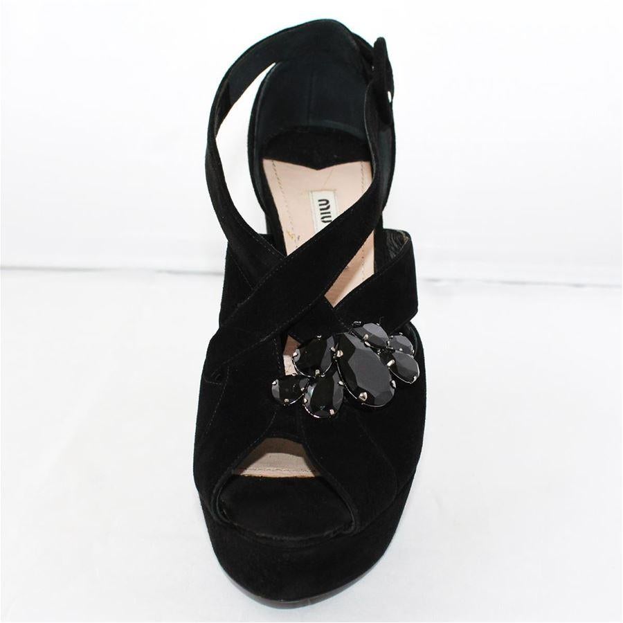Black Miu Miu Open toe size 39 For Sale