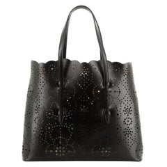 Open Tote Laser Cut Leather Large