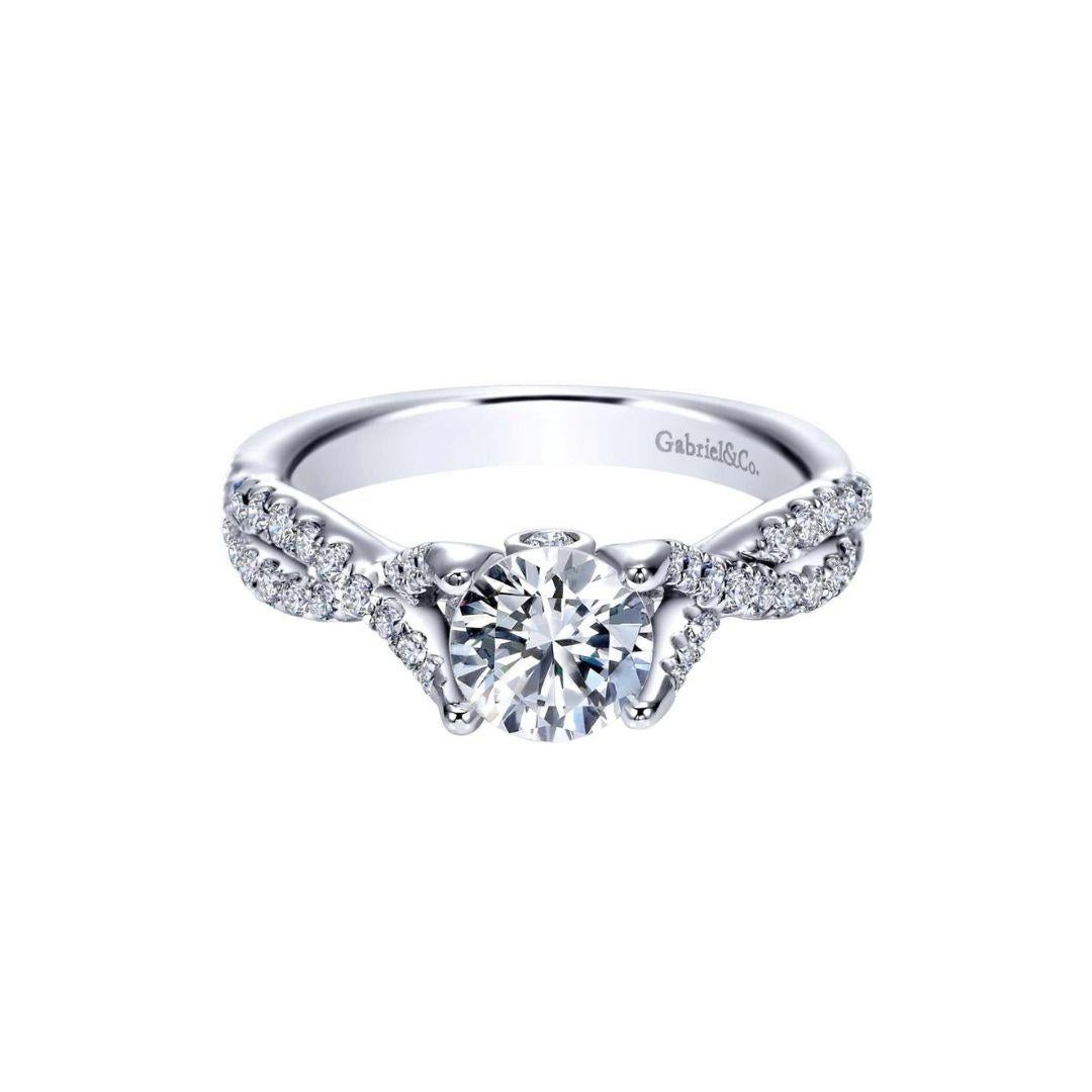 Open Weave Diamond Engagement Mounting In New Condition For Sale In Stamford, CT