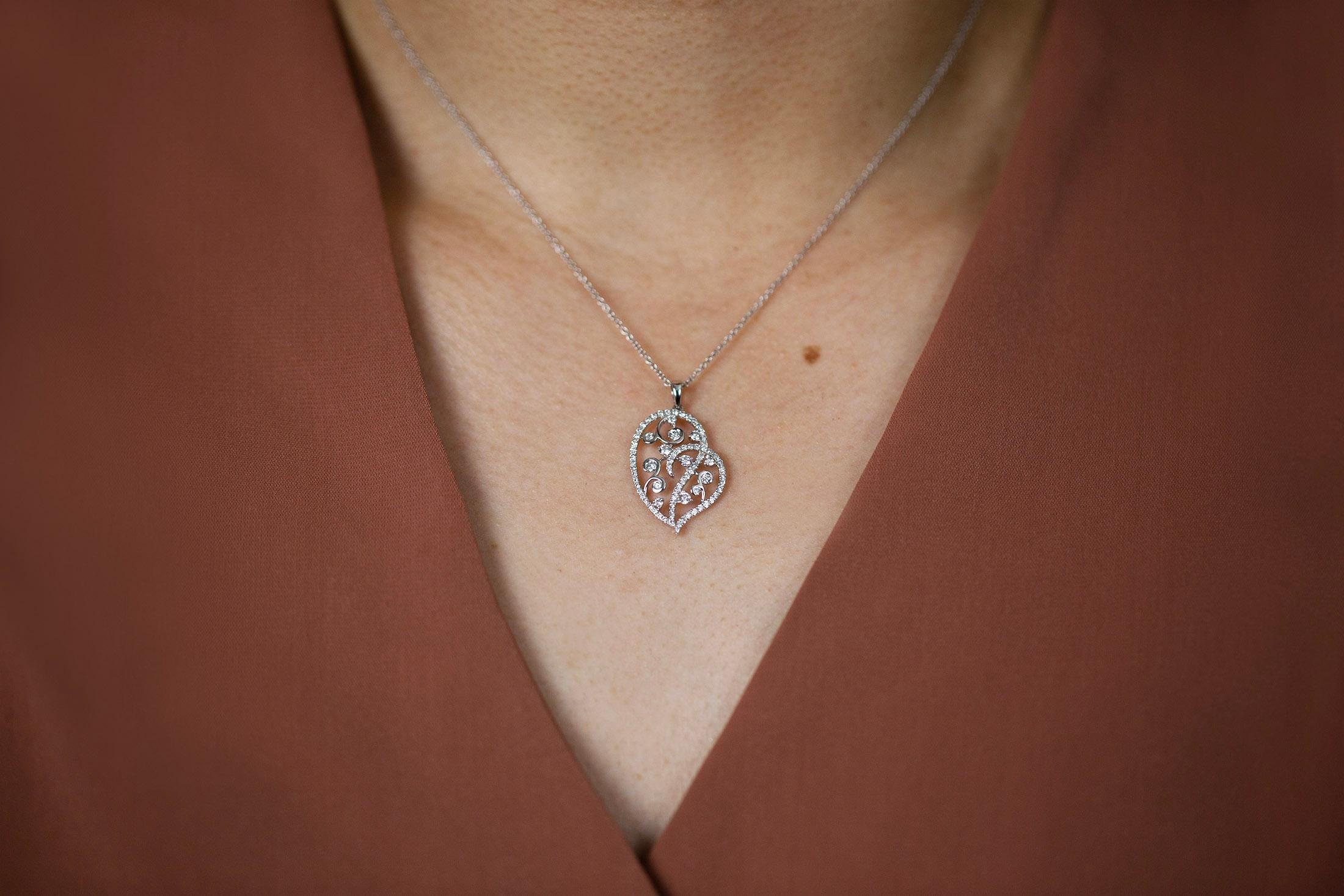 fancy heart shaped necklace