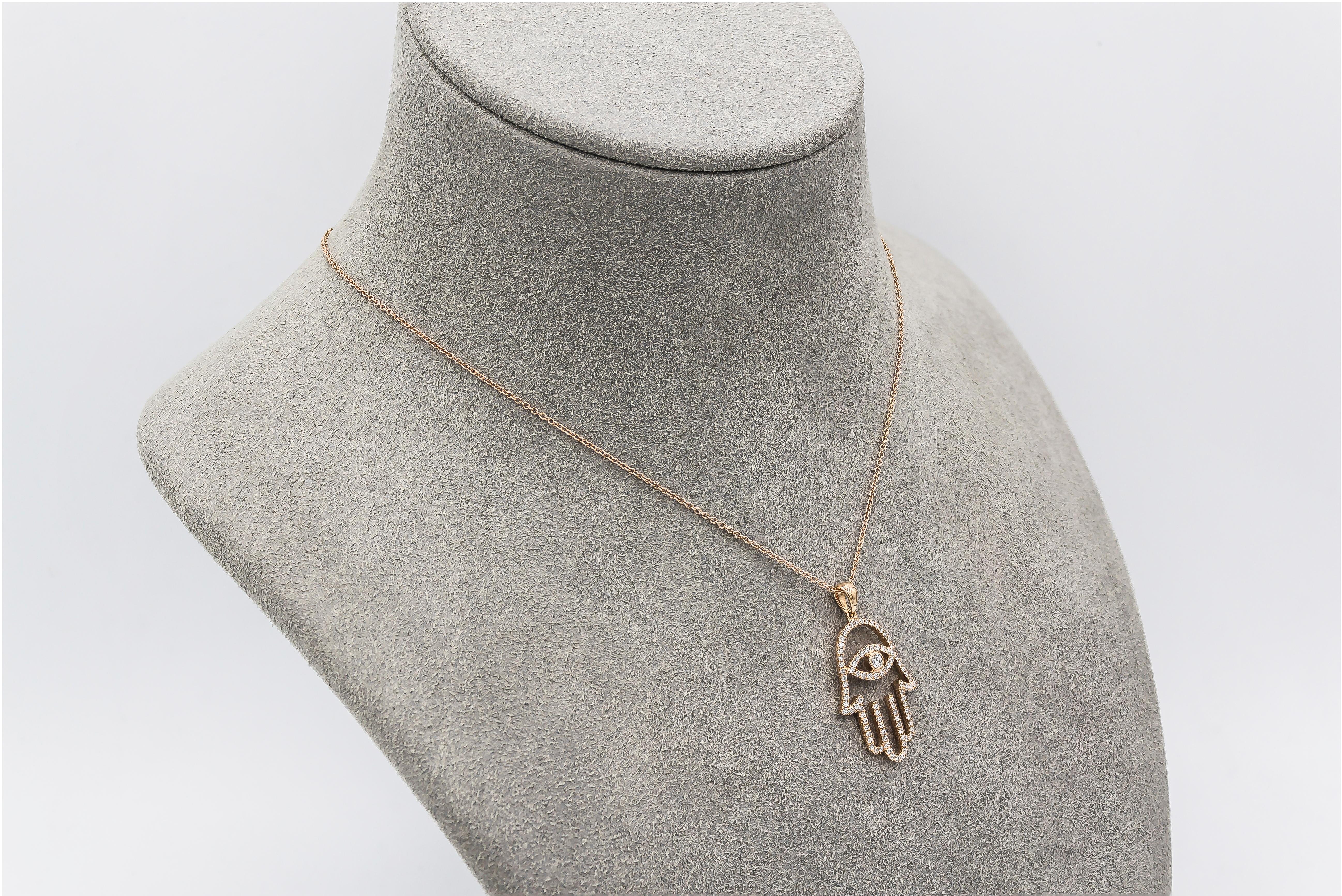 hamsa pendant diamond