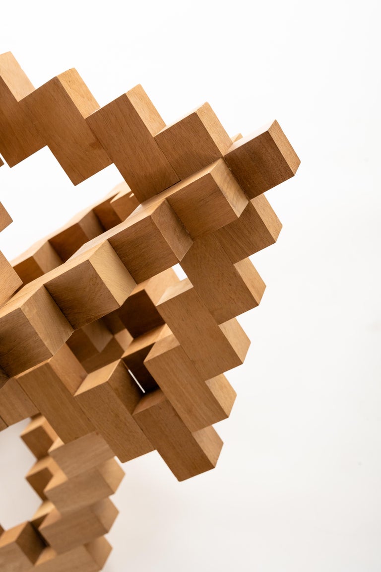 Open Work Wood Block Build For Sale at 1stDibs
