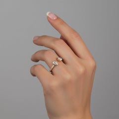 Open Wrap Green 14K (or 18k upon request) Yellow Gold Enamel Diamond Ring