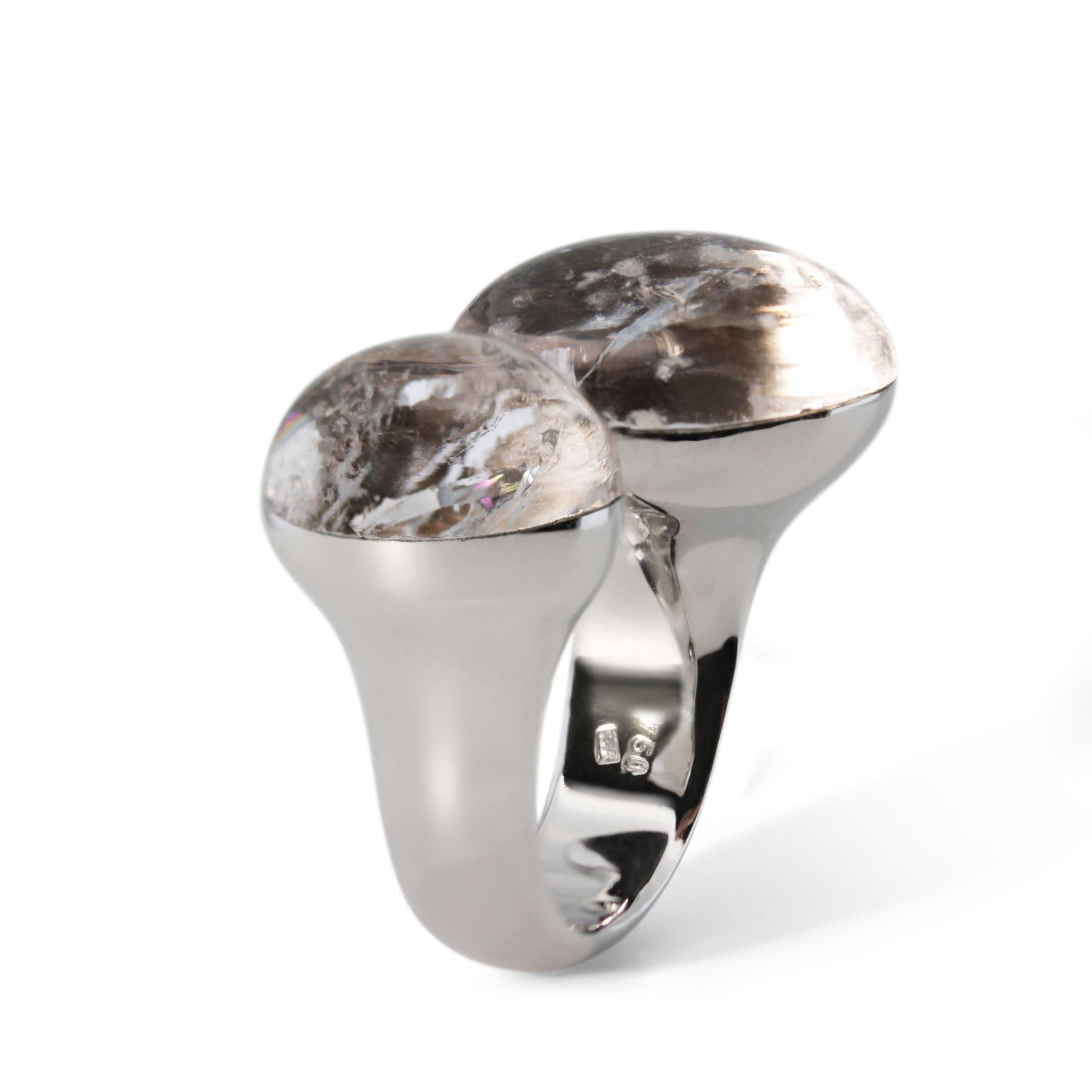 Offener 30 Karat Morganit-Cabochon-Ring mit Cabochon im Angebot 6