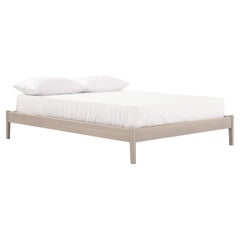 Opening Bed by Sun at Six, Minimalist Nude Queen Bed in Wood