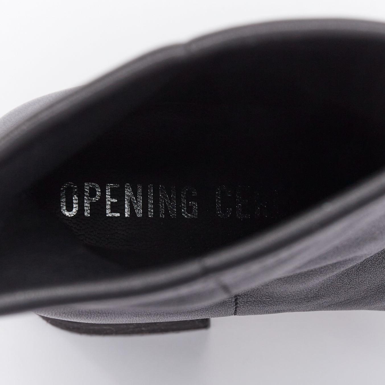 Opening Ceremony bottines en cuir velours noir à plateforme chunky EU38 6