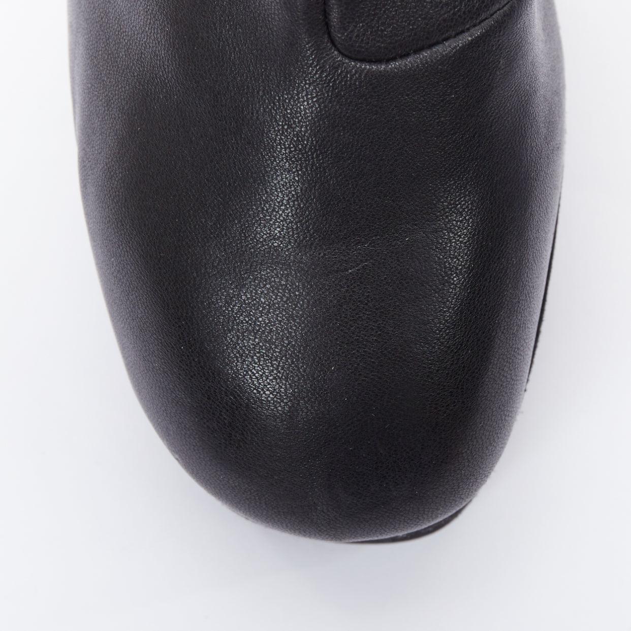 Opening Ceremony bottines en cuir velours noir à plateforme chunky EU38 1