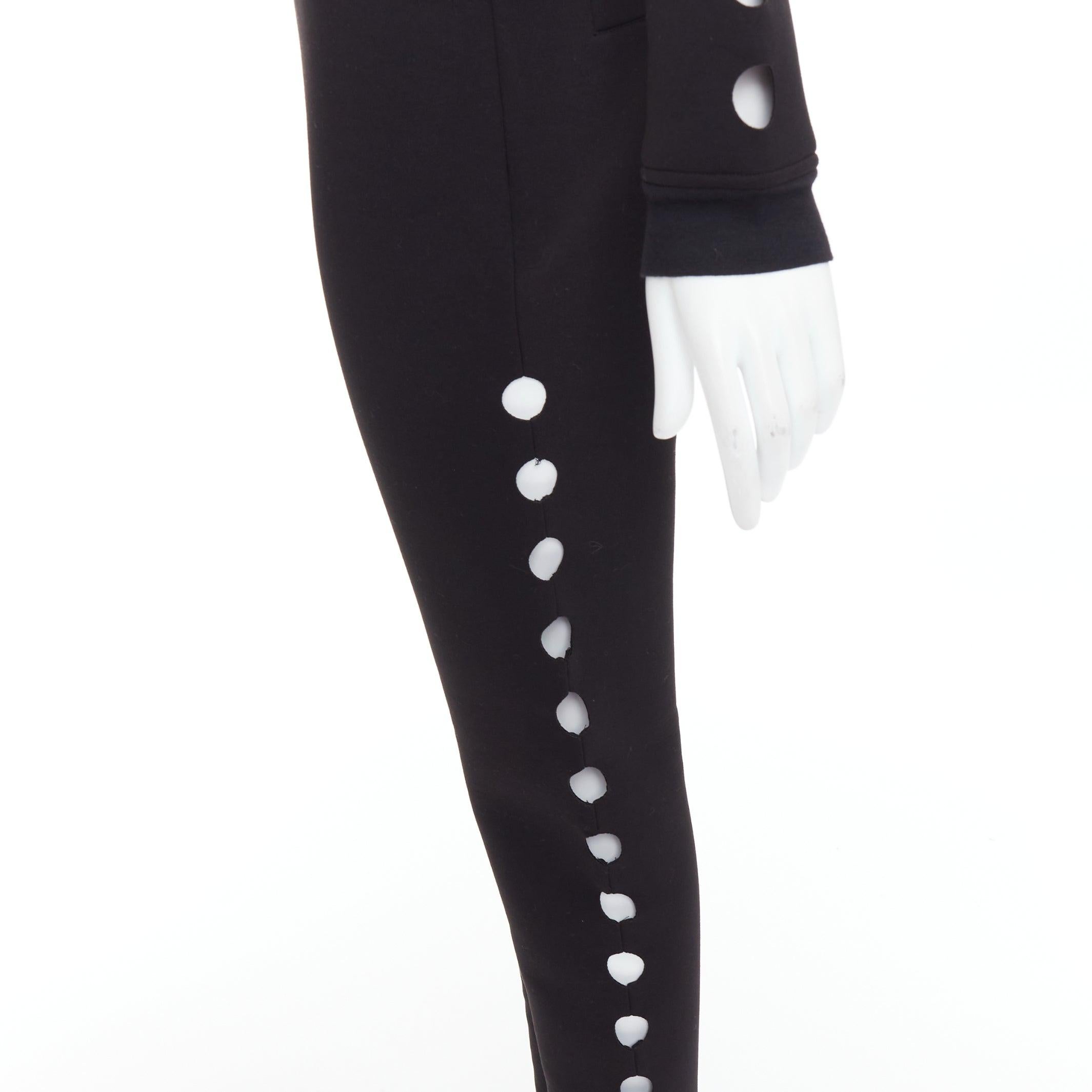 OPENING CEREMONY Cut-out black neoprene laser cut holes top pants set S im Angebot 2
