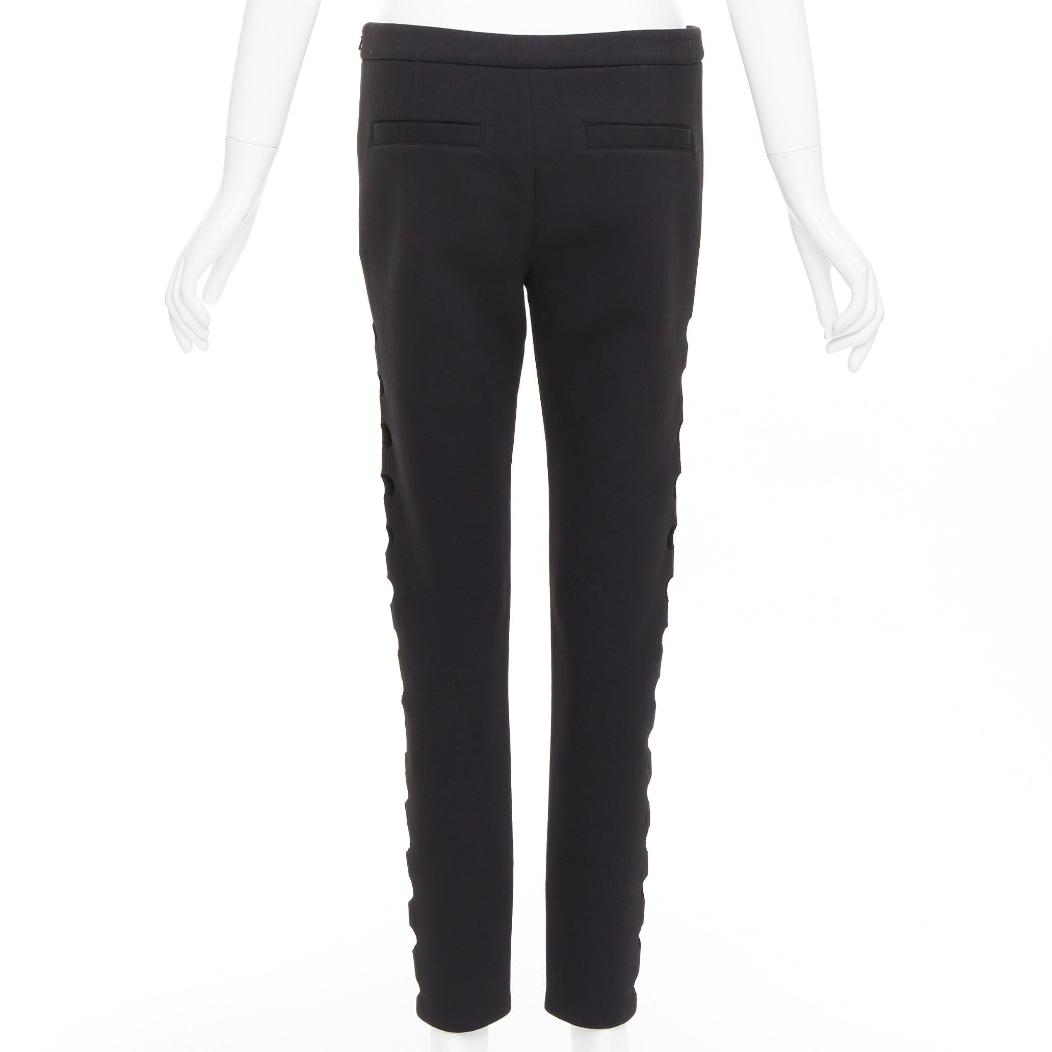 OPENING CEREMONY Cut-out black neoprene laser cut holes top pants set S For Sale 4
