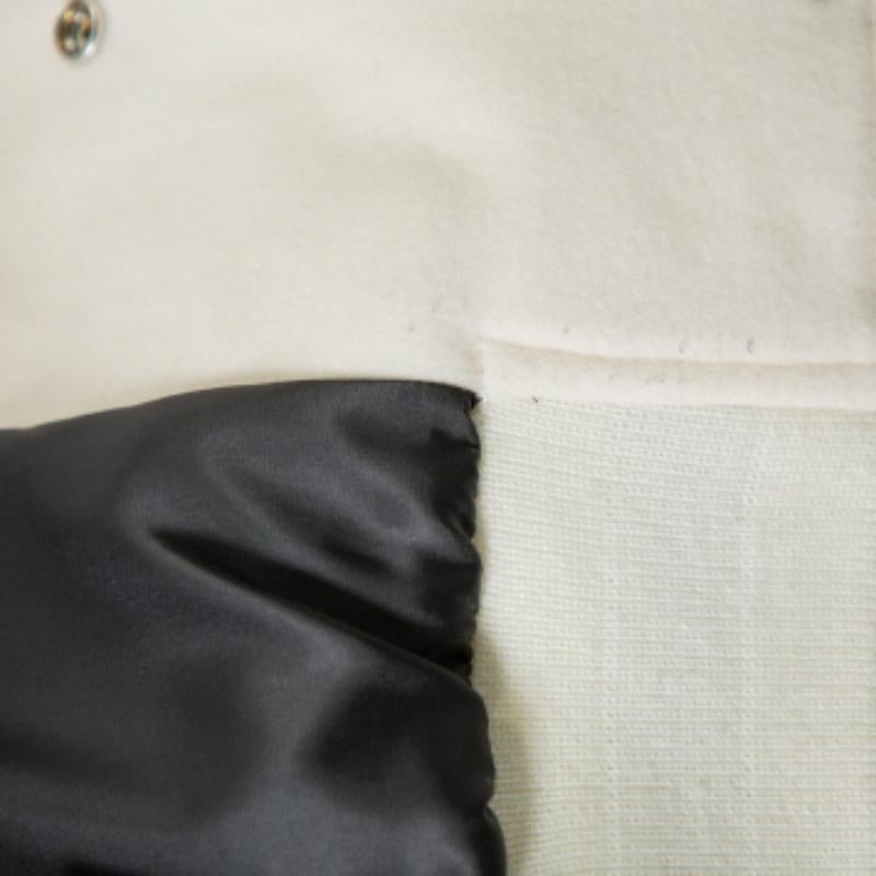 Women's Opening Ceremony Multicolor Wool & Leather Logo Applique Detail Varsity Jacket M For Sale