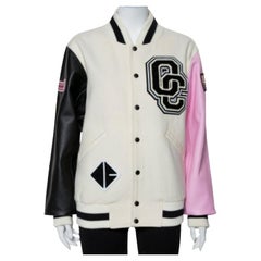 Opening Ceremony Multicolor Wool & Leather Logo Applique Detail Varsity Jacket M