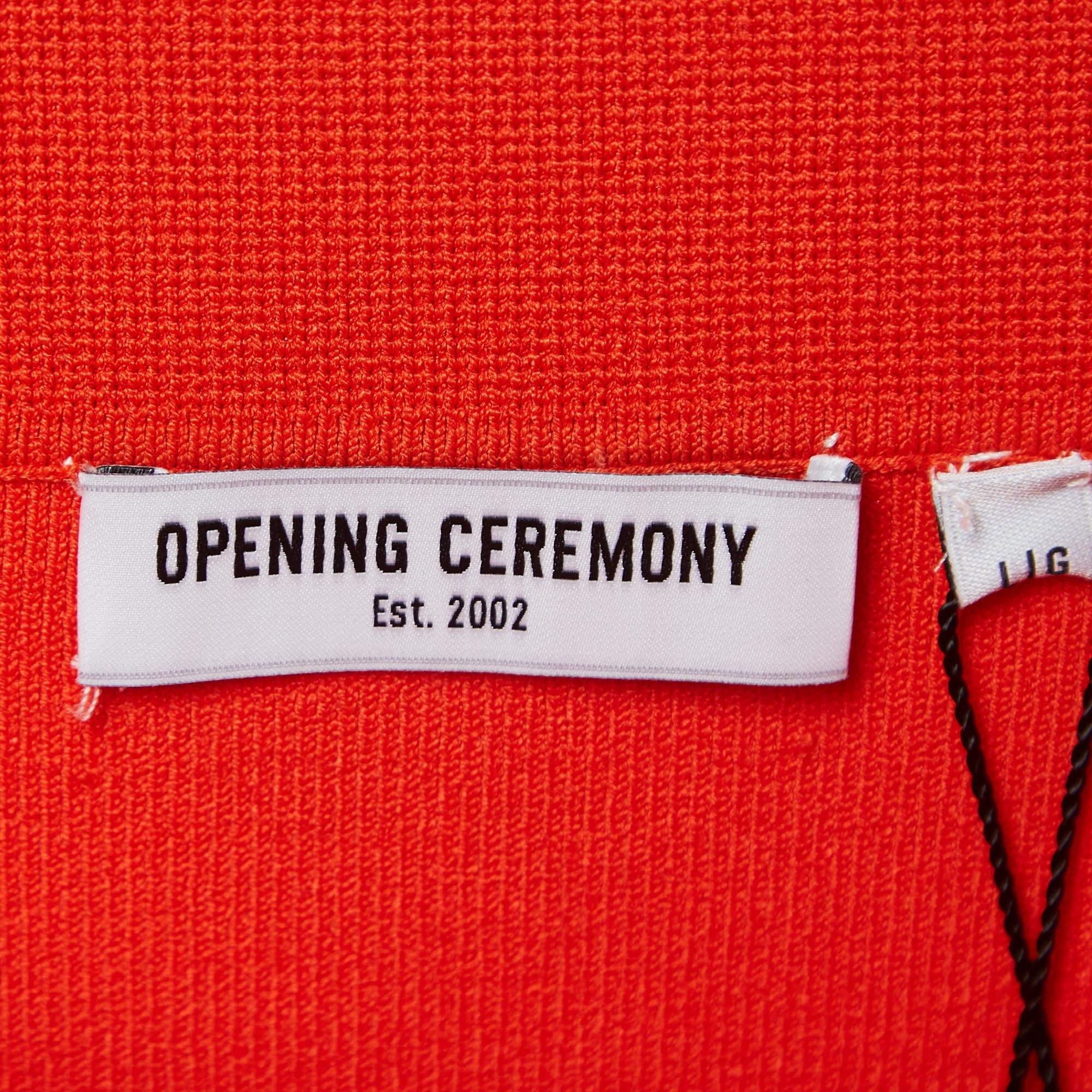 Opening Ceremony Orange Knits Seite Volant Bleistiftröcke Damen im Angebot