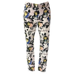 OPENING CEREMONY Pantalones Casual Mezcla de Algodón Amarillo Blanco y Negro Talla 2