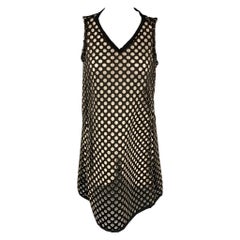 OPENING CEREMONY Size M Black Neoprene Laser Cut Shift Dress