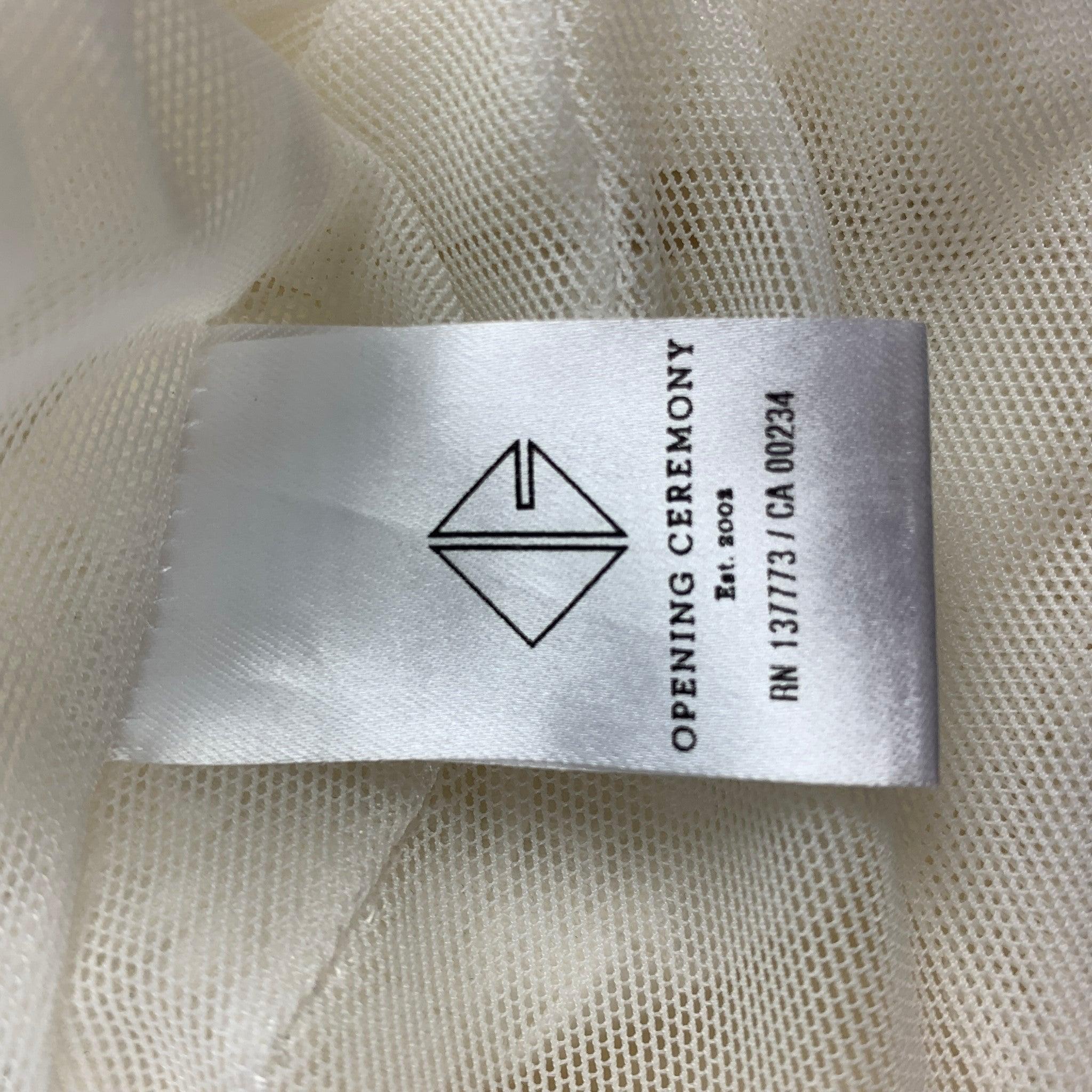 OPENING CEREMONY Größe S Weiße Bluse aus strukturierter Viskosemischung Damen im Angebot