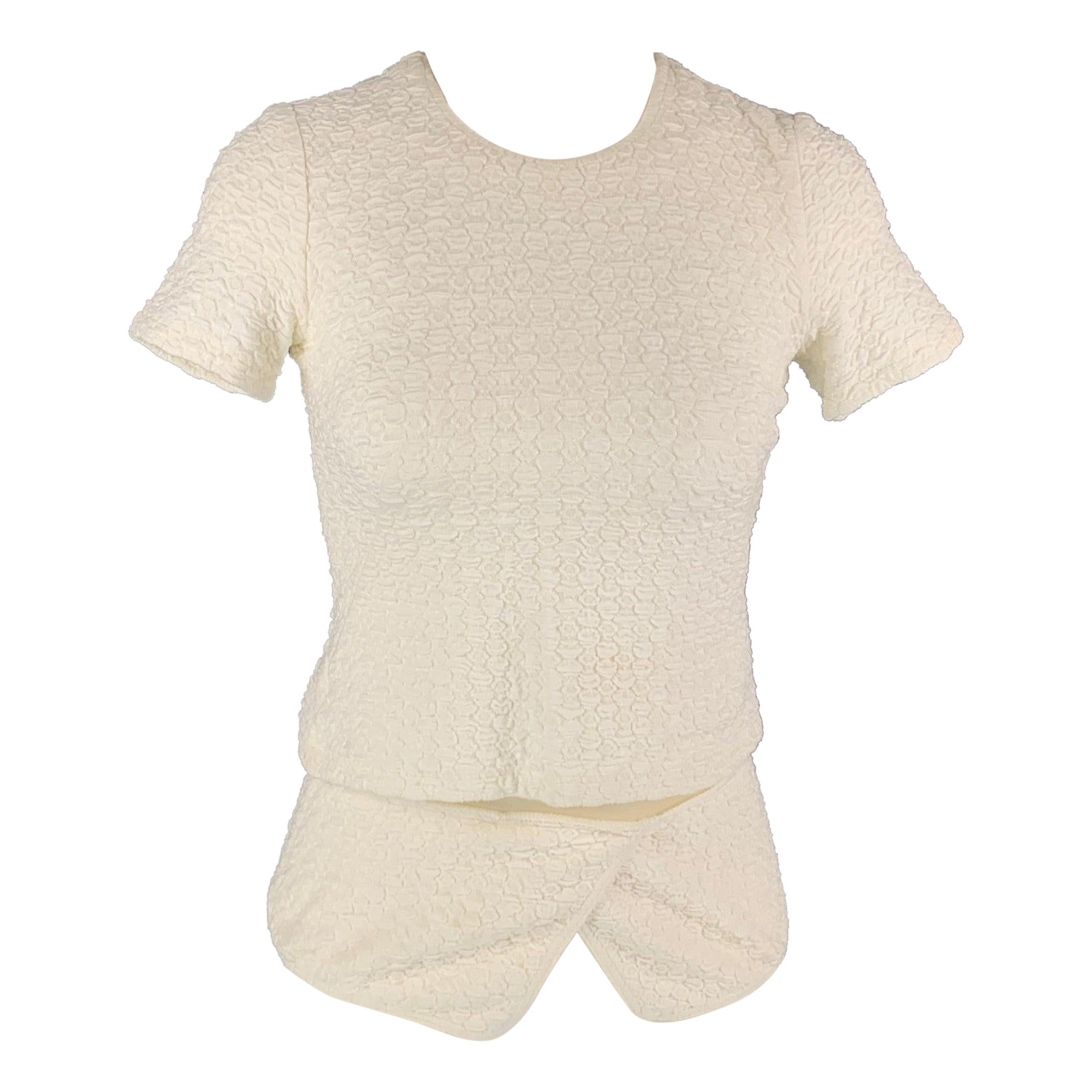 Opening Ceremony Taille S Chemisier en viscose texturée blanc en vente
