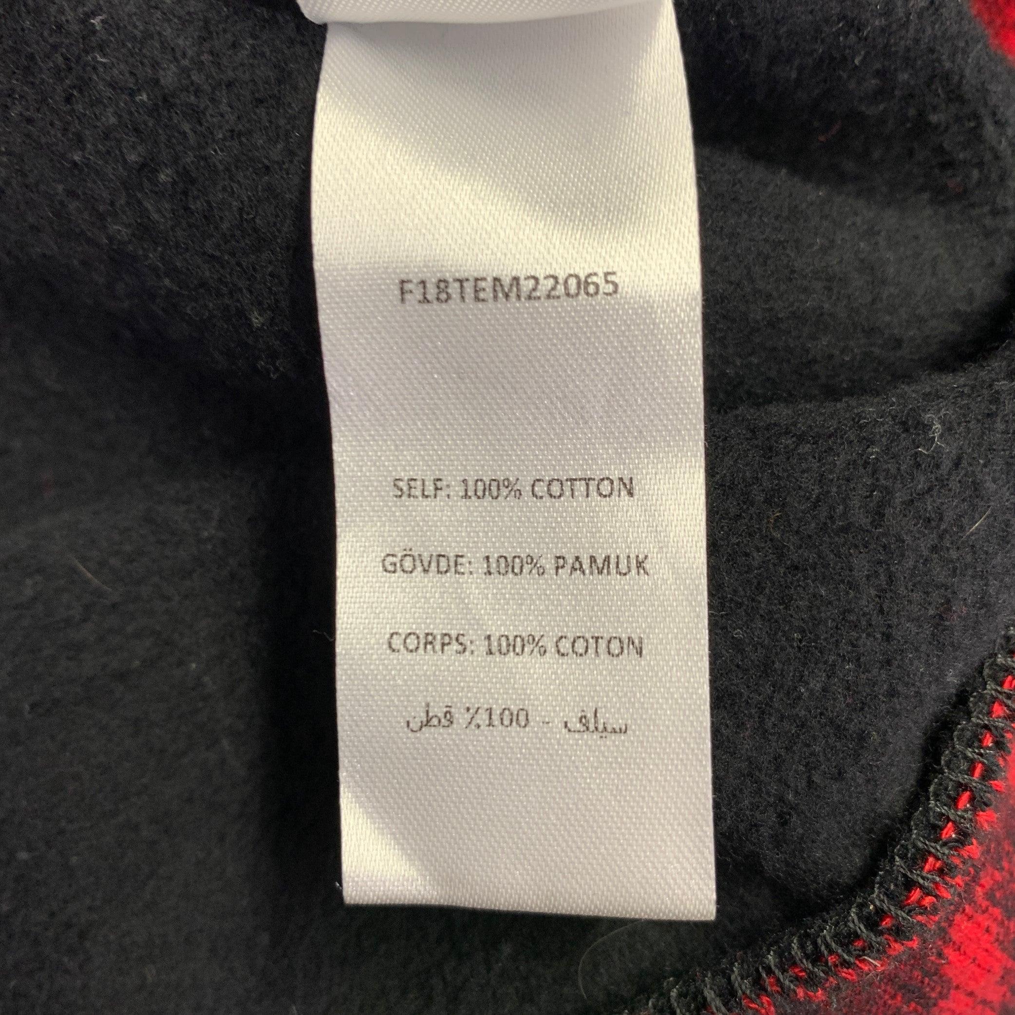 OPENING CEREMONY Size XL Black Red Cotton Hooded Sweatshirt For Sale 4
