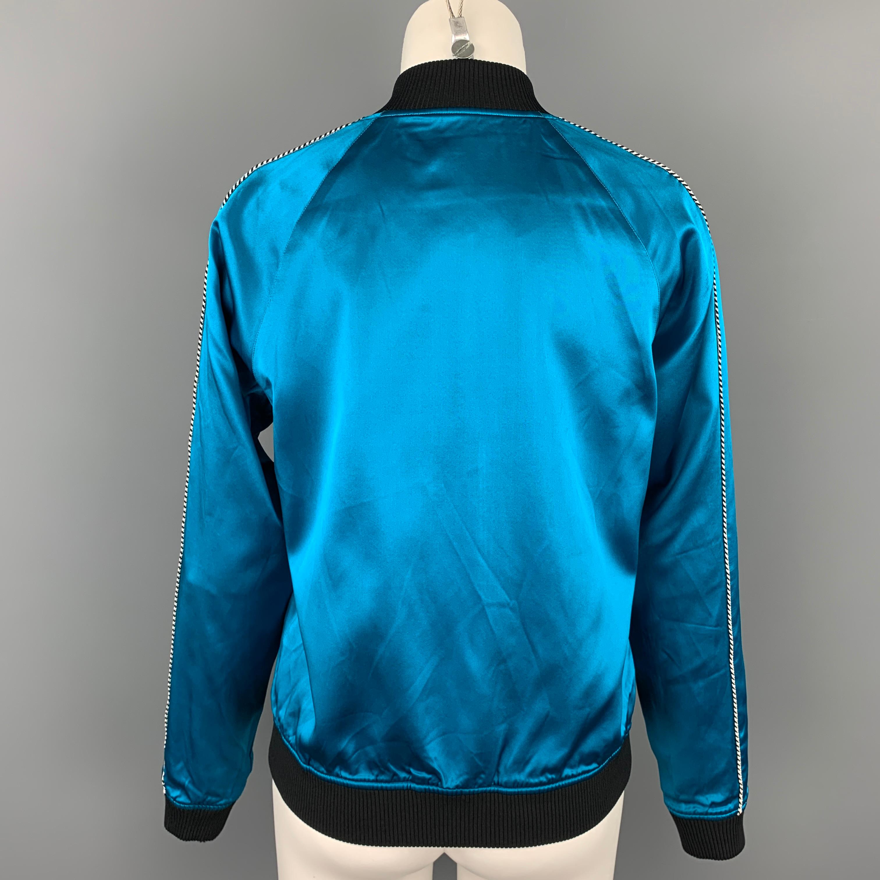 Blue OPENING CEREMONY Size XS Silk Aqua Silk Reversible Jacket