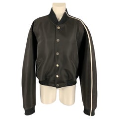 OPENING CEREMONY x Peter Do Size XXL Black White Polyester Shiny Varsity Jacket