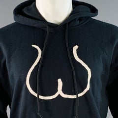 OPENING CEREMONY x YOKO ONO Size M Black White Print Cotton Blend Hooded Sweatshirt