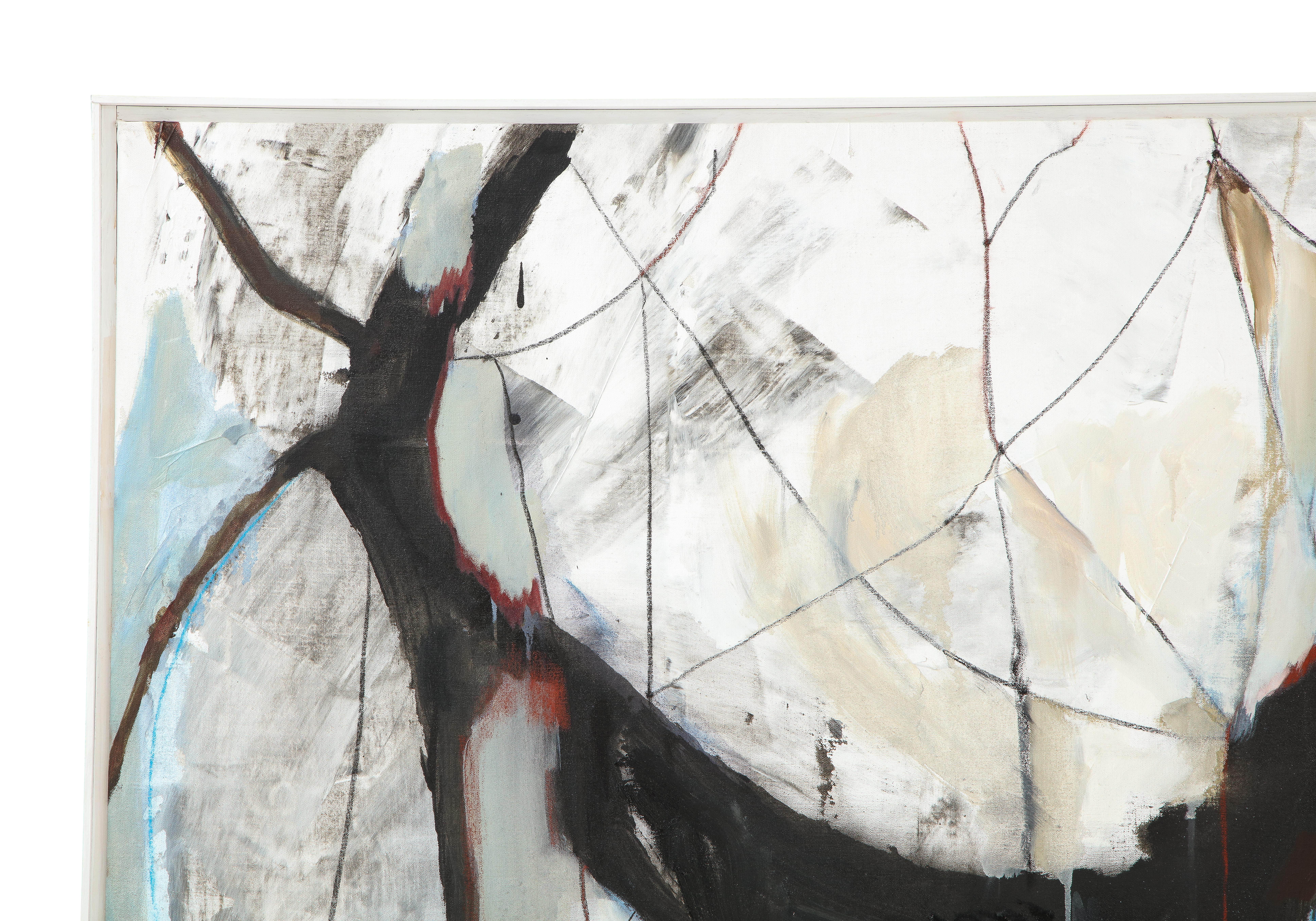 „Öffnung“, großes abstraktes Gemälde in Mischtechnik auf Leinwand von Kathi Robinson Frank (21. Jahrhundert und zeitgenössisch) im Angebot