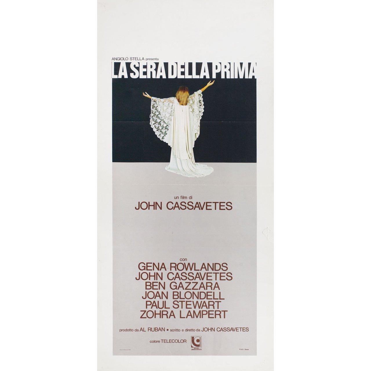 Opening Night 1977 Italian Locandina Film Poster In Good Condition In New York, NY