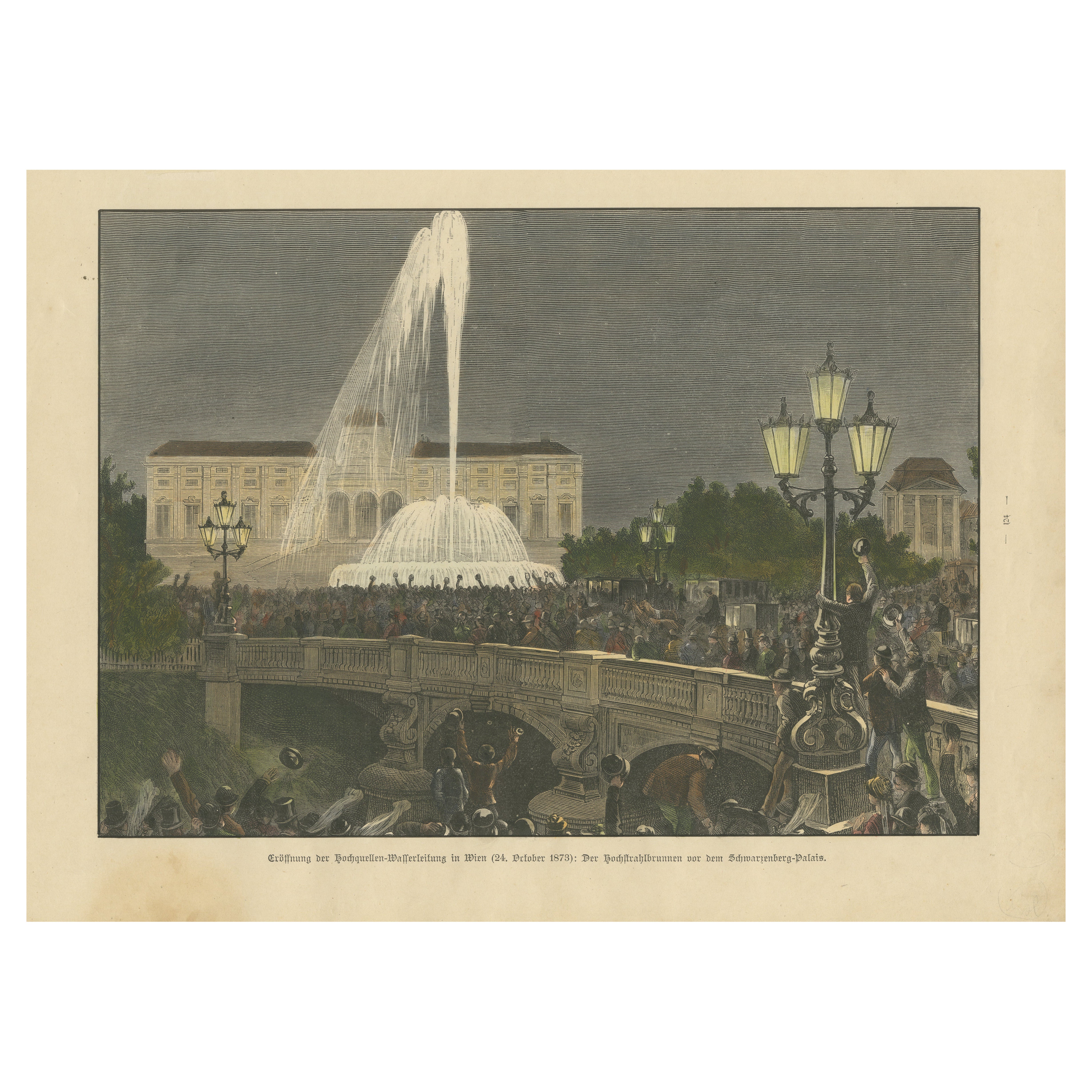 Eröffnung der Wiener Wasserversorgung - Schwarzenbergplatz-Brunnenfest, 1873 im Angebot