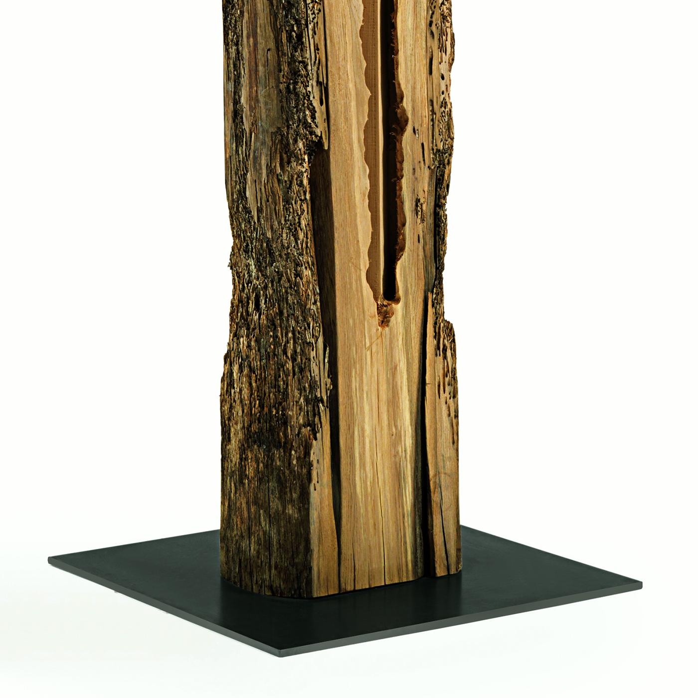 Hand-Crafted Opening Raw Oak Sculpture For Sale