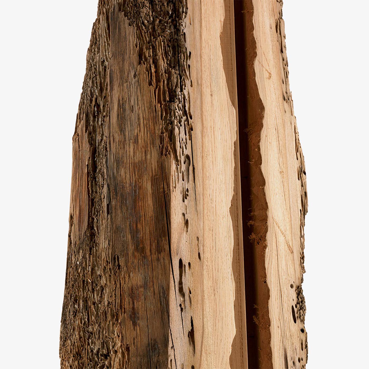 Contemporary Opening Raw Oak Sculpture For Sale