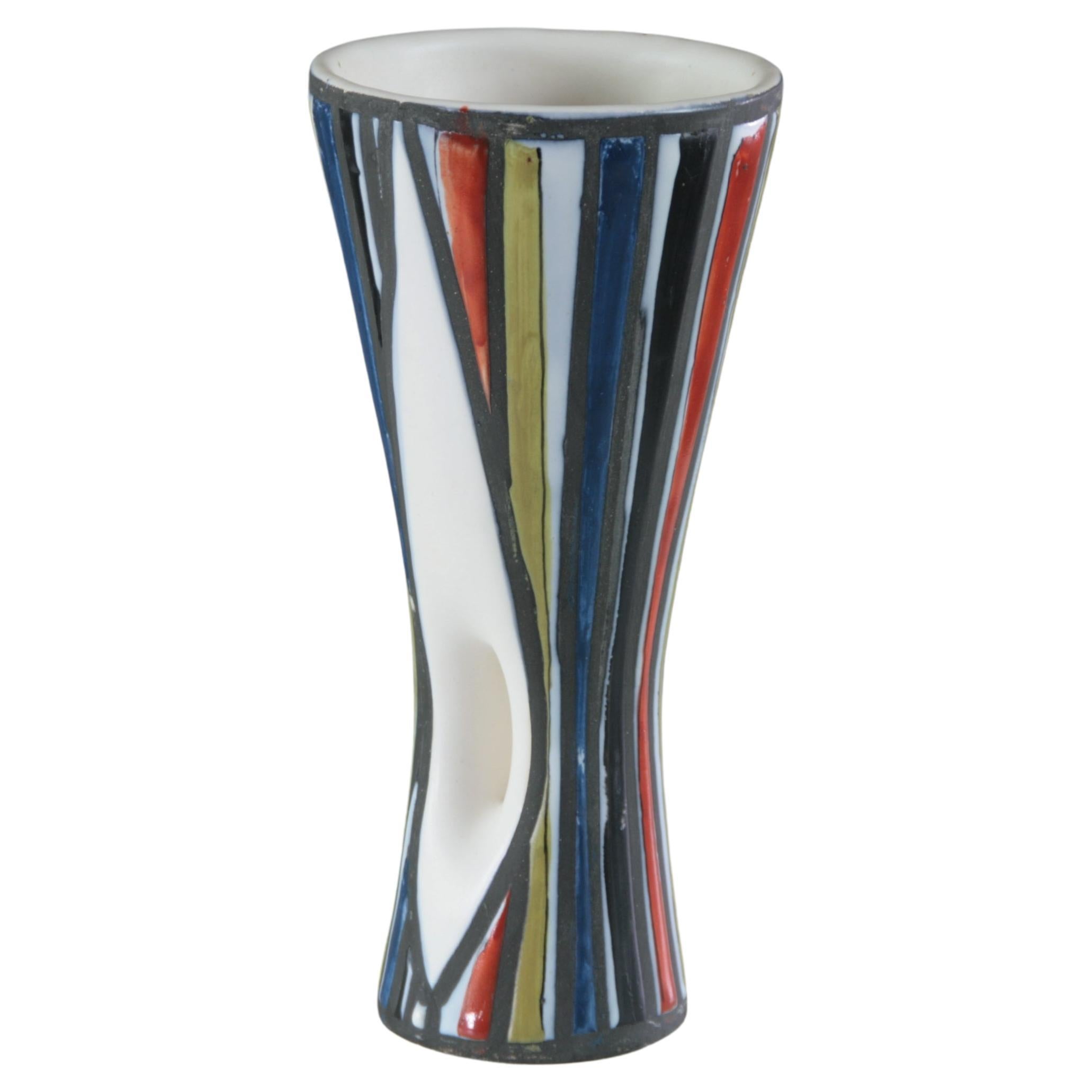 Vase diabolo ajouré de Roger Capron, France ca. 1960 en vente