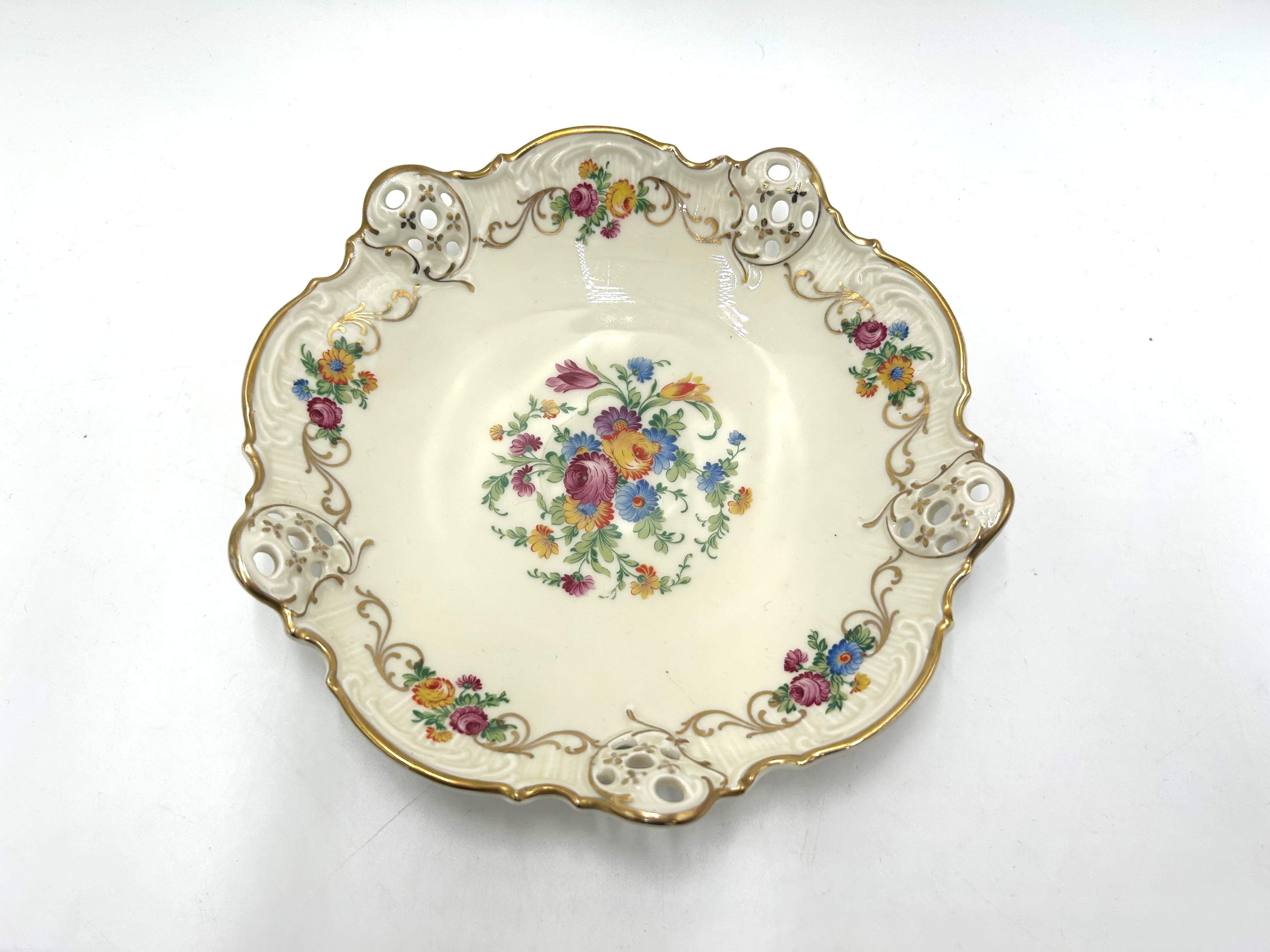 Openwork plate, Rosenthal Moliere, Germany, 1938-1952 In Good Condition For Sale In Chorzów, PL