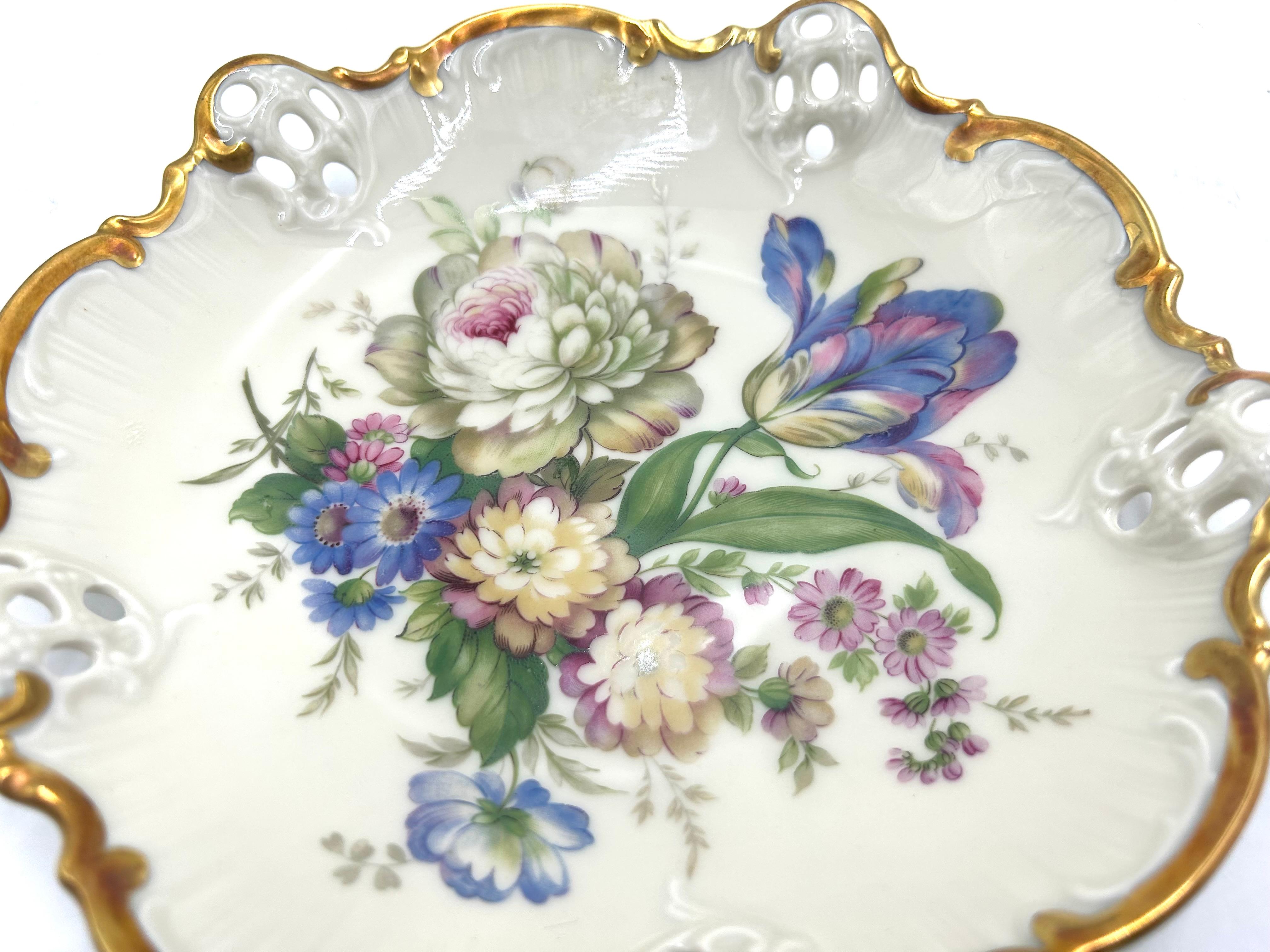 Porcelain Openwork Plate, Rosenthal Moliere, Germany, 1938-1952 For Sale
