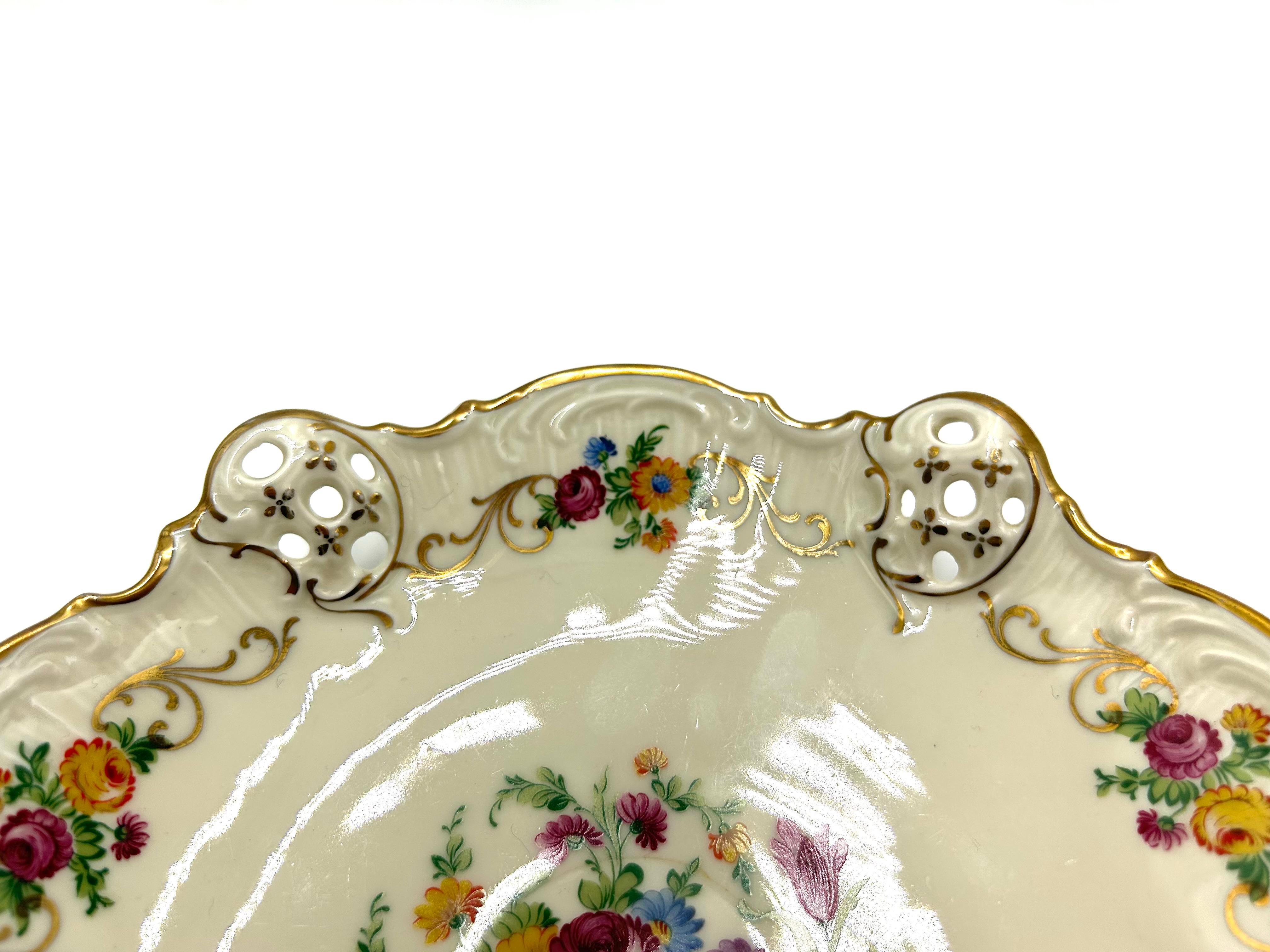 Porcelain Openwork plate, Rosenthal Moliere, Germany, 1938-1952 For Sale