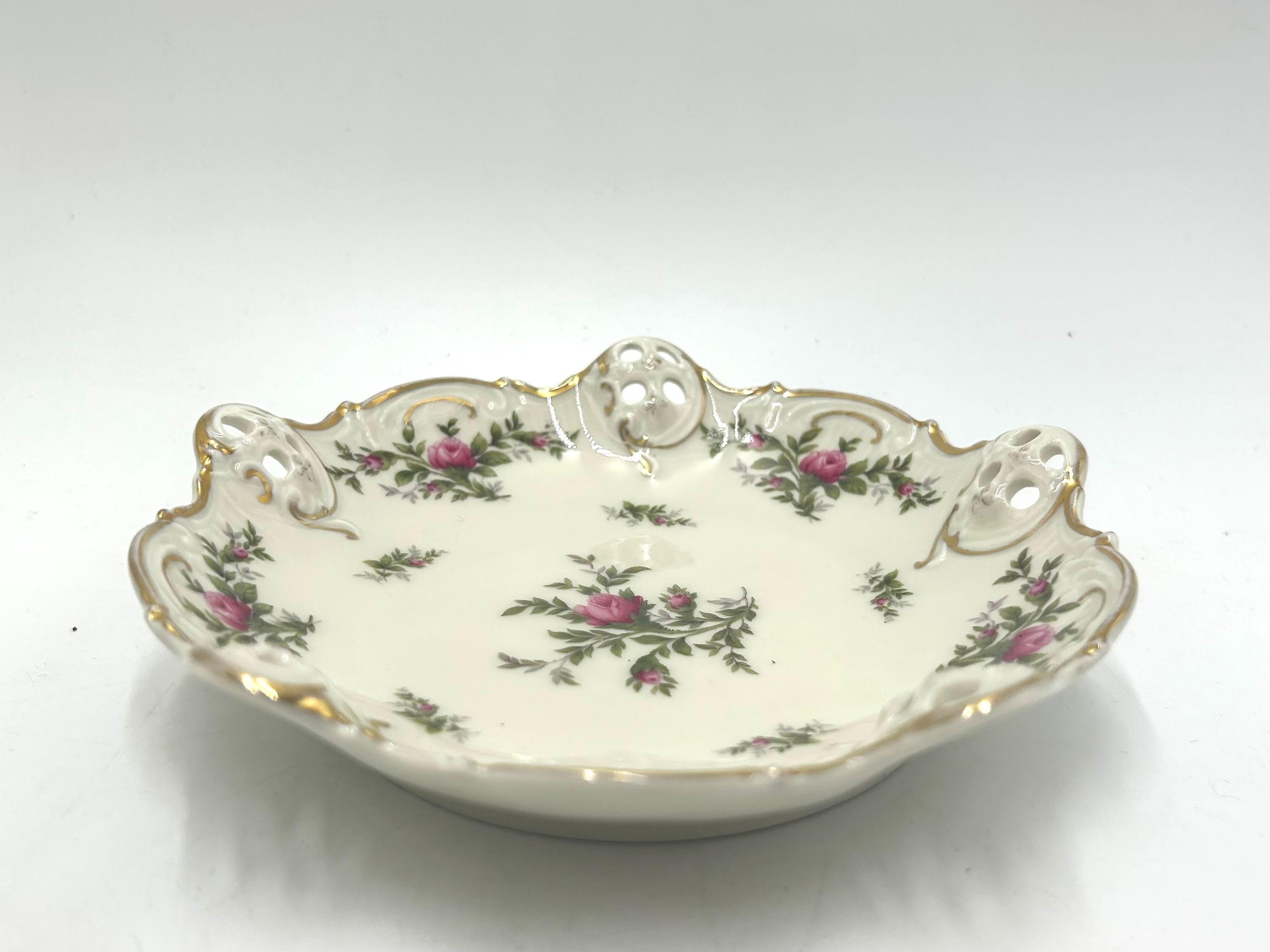 Openwork Plate, Rosenthal Moliere, Germany, 1945-1946 In Good Condition For Sale In Chorzów, PL