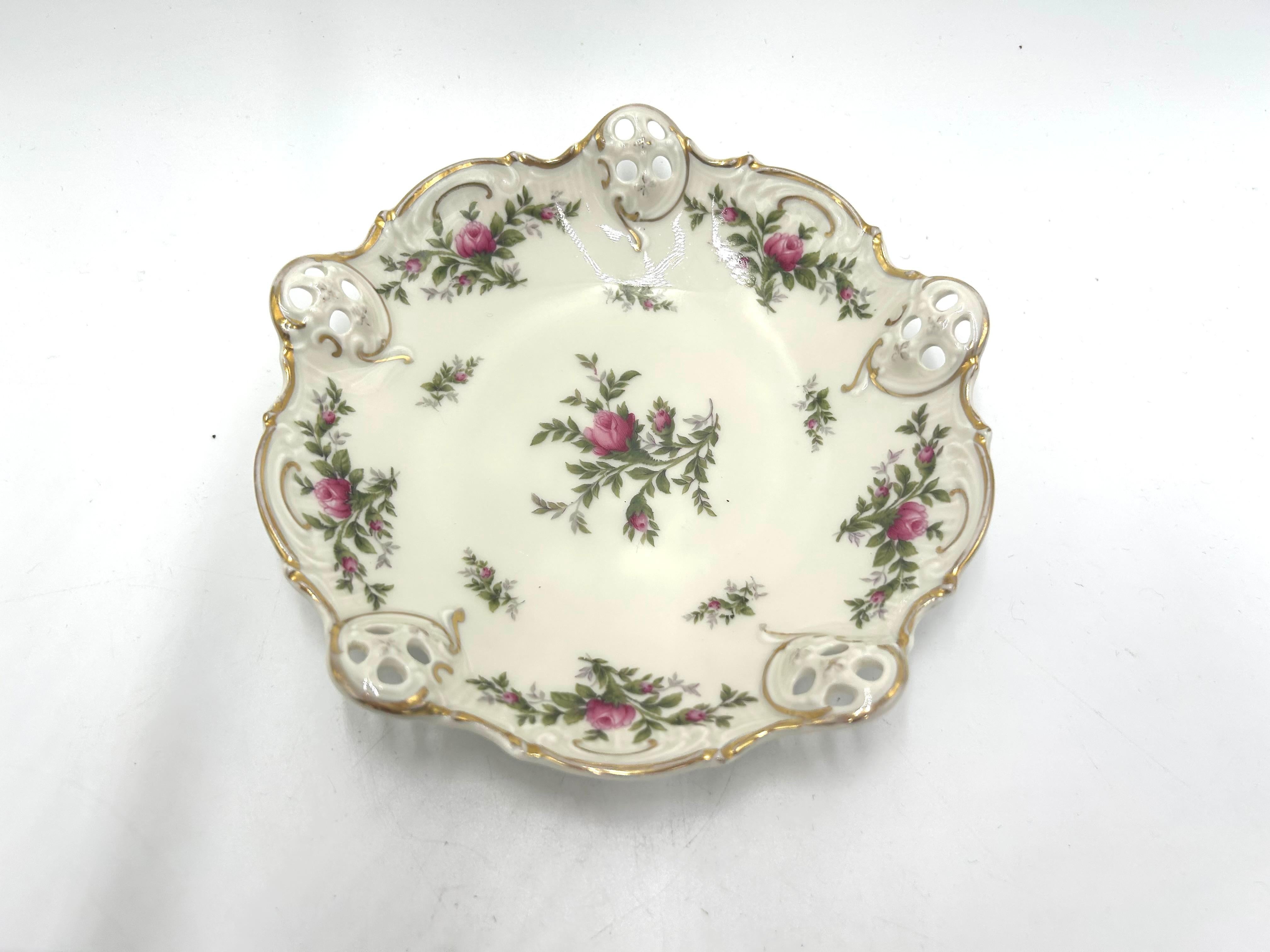 Porcelain Openwork Plate, Rosenthal Moliere, Germany, 1945-1946 For Sale