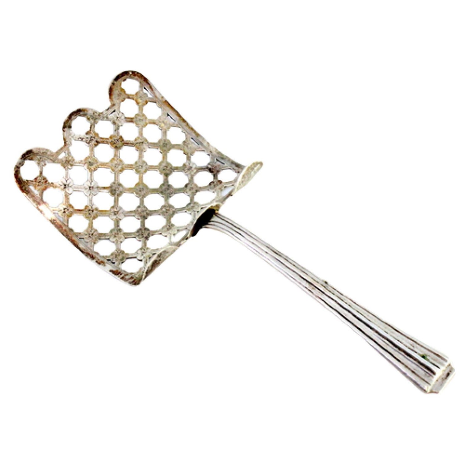 Espátula de plata calada para servir espárragos en venta