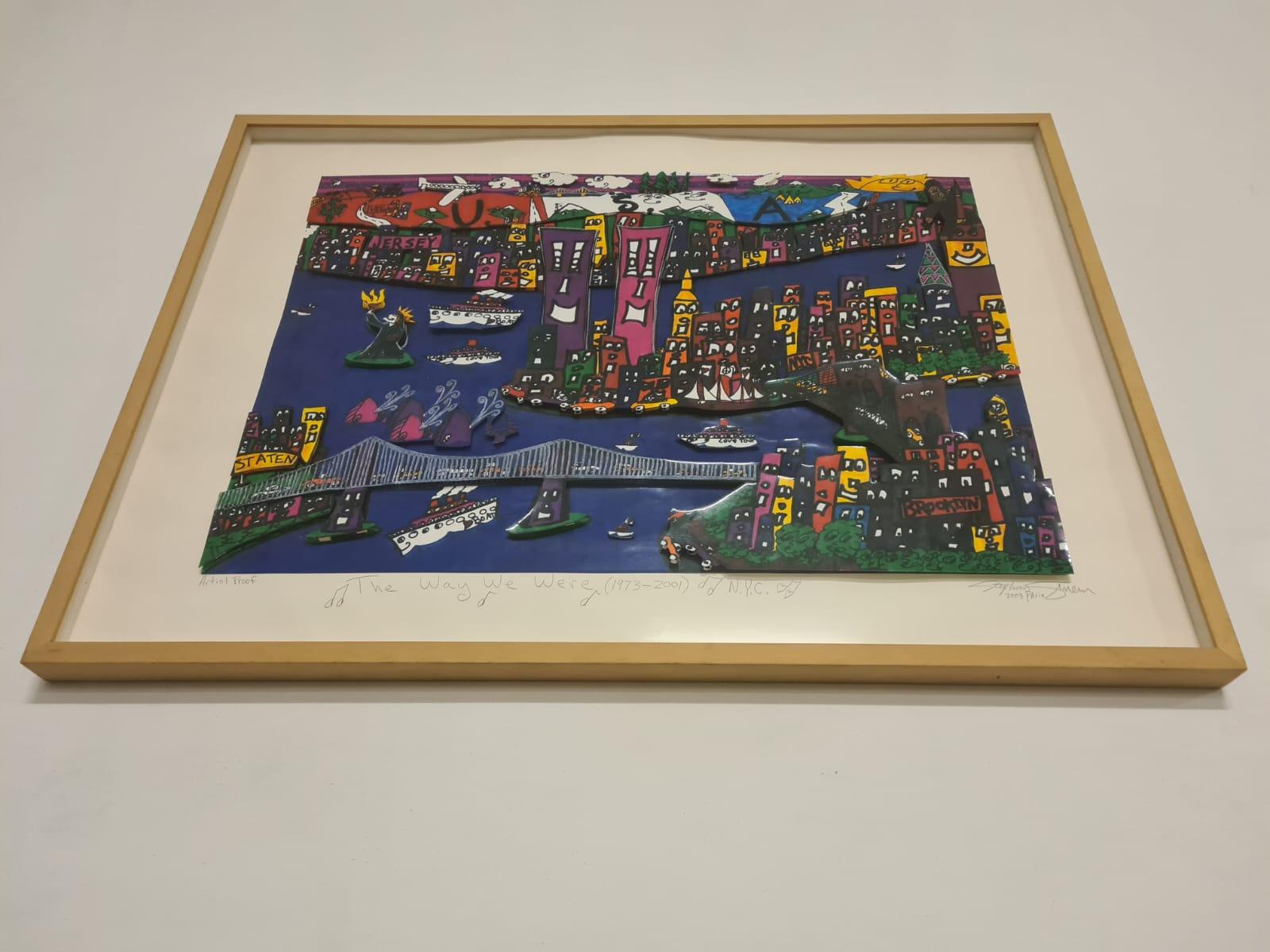 Opera 3d dell'artista Stephan Sherm

Stephan Sherm è un artista Americano nato nel 1961, arrivato a New york fa l'artista di strada per sostenersi  fino ad aprire una propria galleria dove vende  i suoi Shemagraph.

L'opera è un lavoro