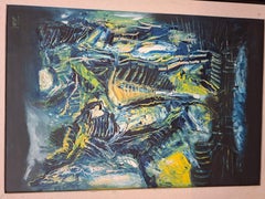 Abstract Informal Work Signed G. Aprosi 1980s