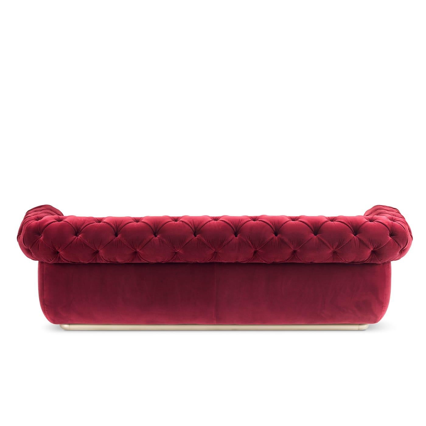 maroon sofa