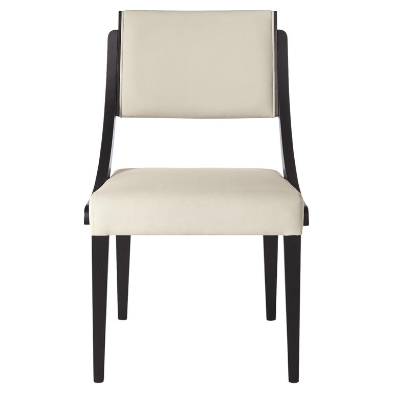 Opera Dining Chair, Black Oak / Cream Leather For Sale at 1stDibs black and cream dining