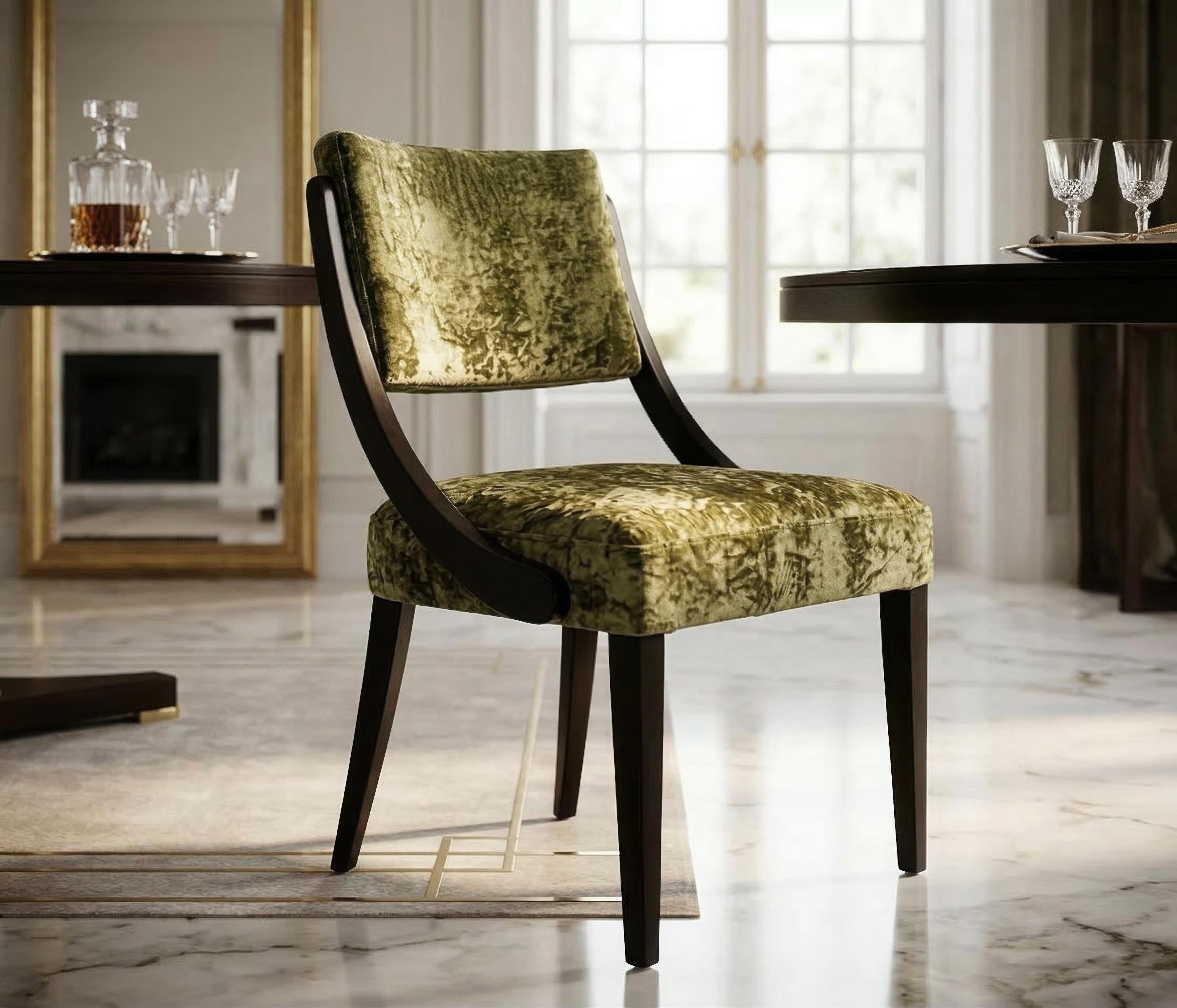 Opera Dining Chair, French Modern Style with Velvet Upholstery and ...