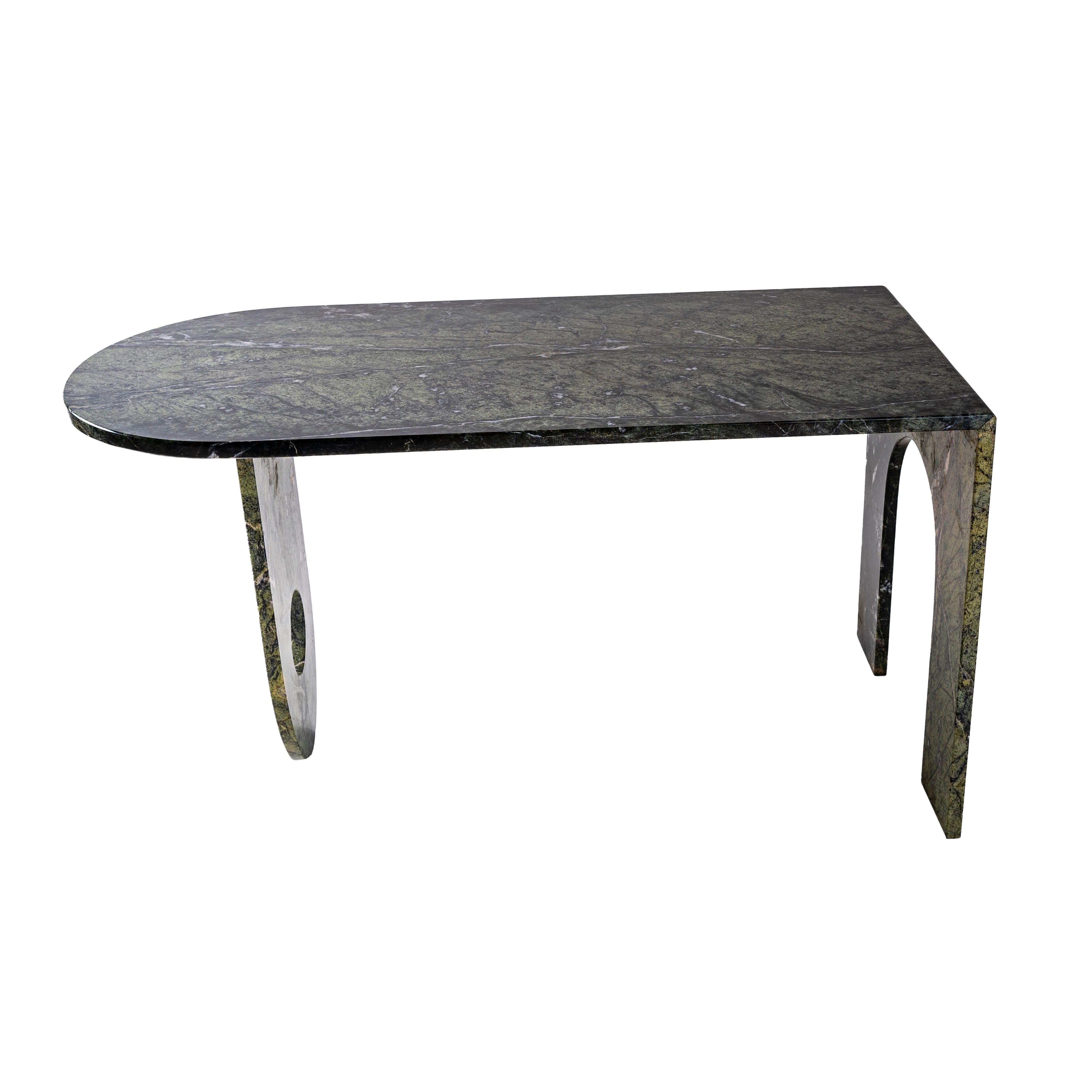 Raffaele Fusco Modern Coffee Cocktail Side Table Foresta Green Forest Marble In New Condition For Sale In Zürich, CH