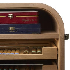 Opera Glossy Brown Humidor Cabinet