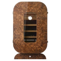 Opera Glossy Brown Humidor Cabinet