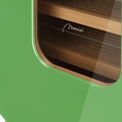 Opera Glossy Green Humidor Cabinet