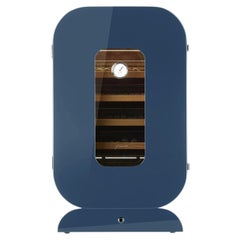 Opera Glossy Light Blue Humidor Cabinet