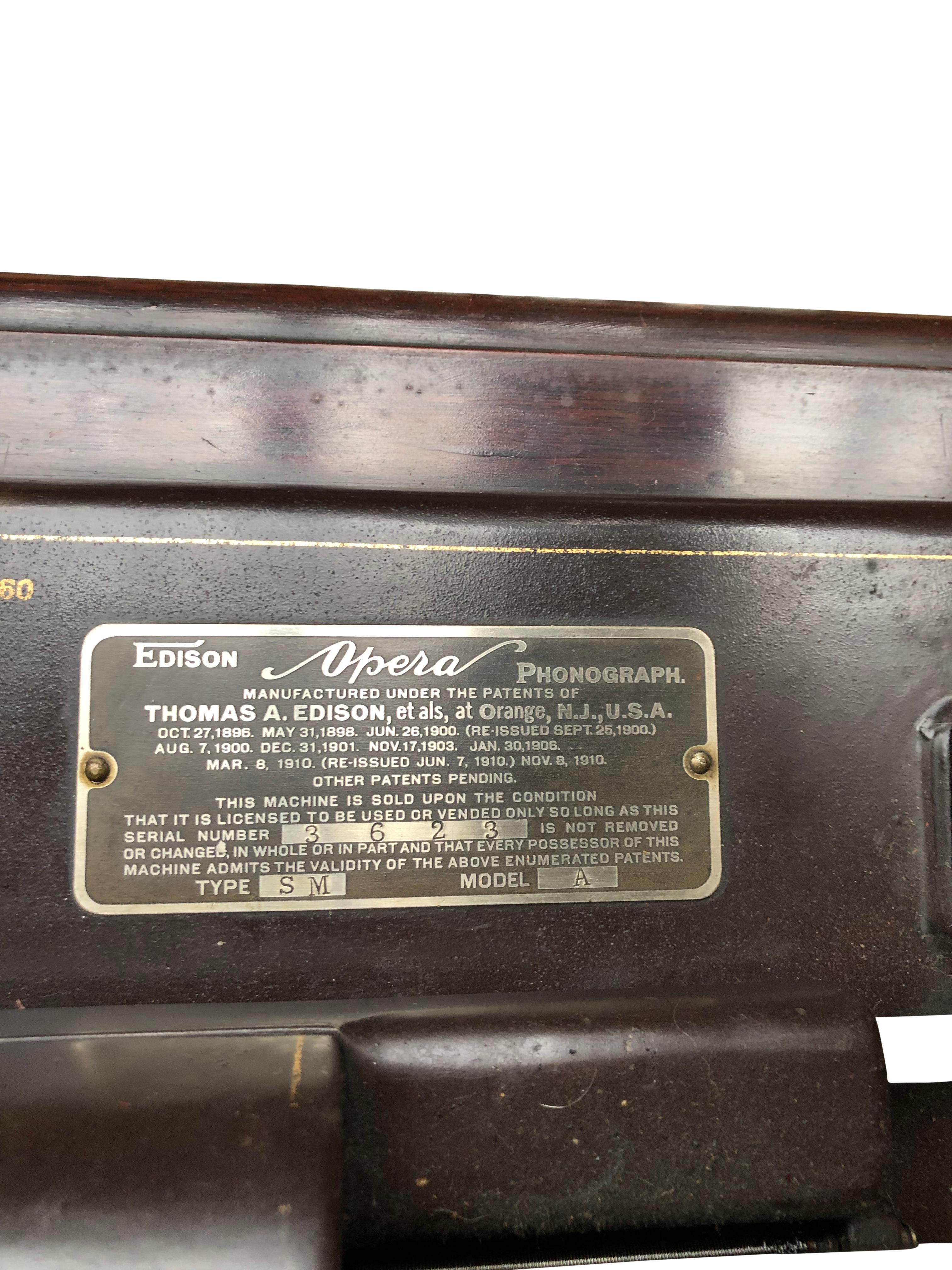 Opera Gramophone, Thomas A. Edison, 19th Century 7
