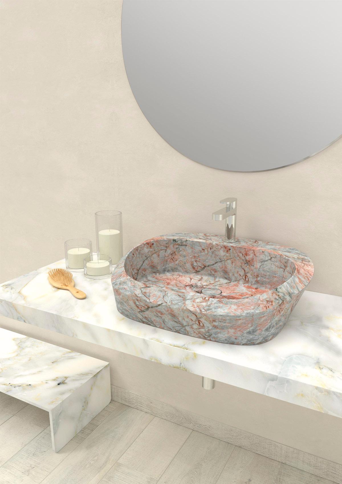 Italian Opera Juliet Washbasin by Marmi Serafini For Sale